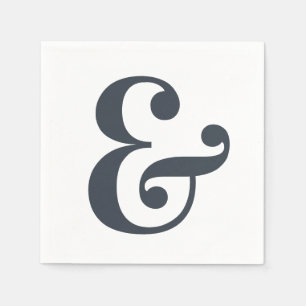 Servilleta De Papel Gran monograma moderno simple