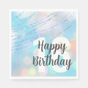 Servilleta De Papel Gran número Bokeh Napkins de almuerzo de cumpleaño