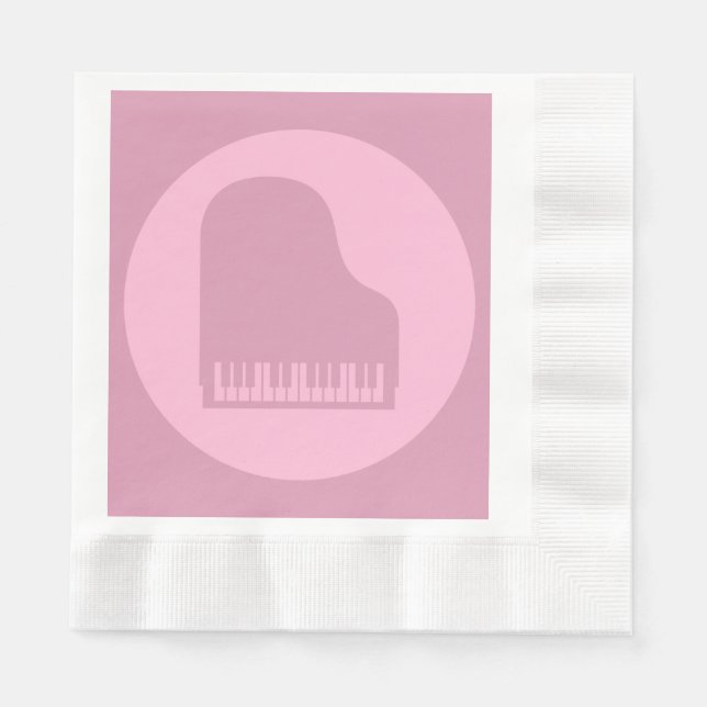 Servilleta De Papel Gran PERSONALIZADO de arte musical de piano (Anverso)