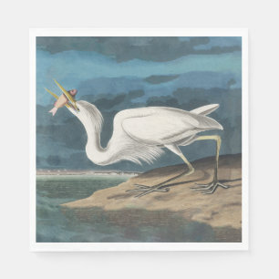 Servilleta De Papel Gran pintura de vida silvestre de la garza Audubon