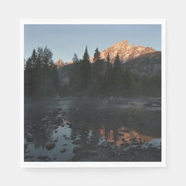 Servilleta De Papel Grand Teton Sunrise en Cottonwood Creek (Anverso)