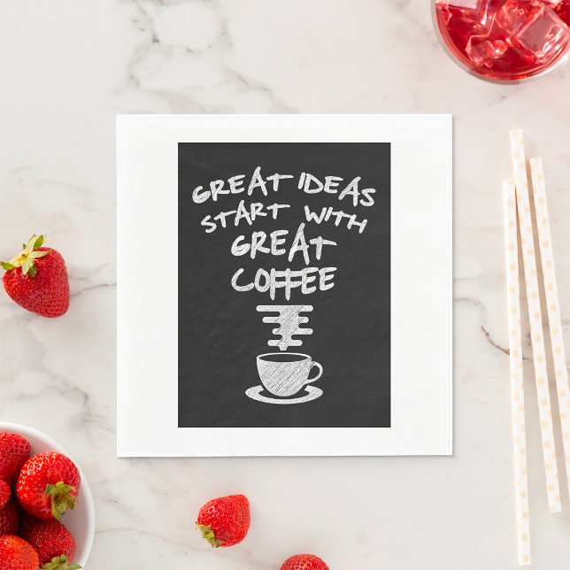 Servilleta De Papel Grandes Ideas Empiezan Con Un Gran Café (Subido por el creador)