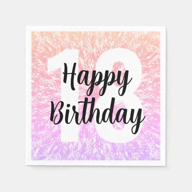 Servilleta De Papel Grandes números Mandala Napkins Party Birday (Anverso)