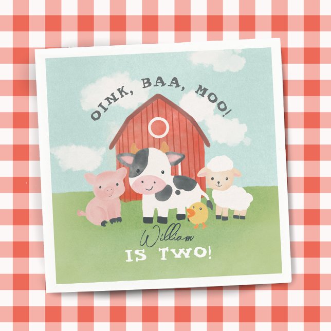 Servilleta De Papel Granja de animales para niños cumpleaños 2 (Subido por el creador)