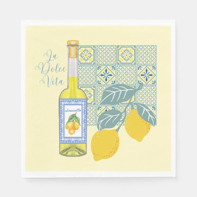 Servilleta De Papel Granja de limones retro (Anverso)