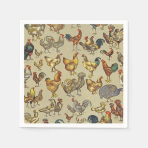 Servilleta De Papel Granja de pollo de gallo