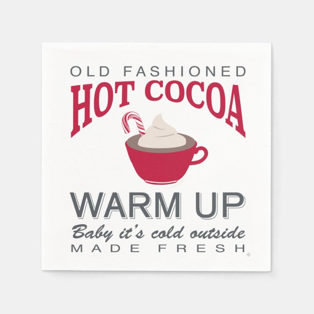 Servilleta De Papel granja de vacaciones de cacao caliente (Anverso)