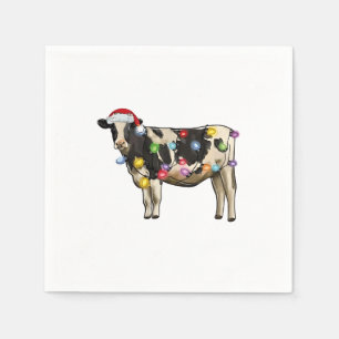 Servilleta De Papel Granja de Vacas de Navidad Amante Lindo Santa Fies