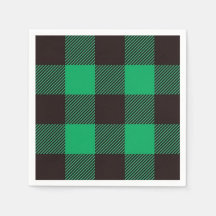 Granja Green Black Gingham Buffalo Plaid