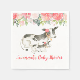 Servilleta De Papel Granja lechera Floral Peony Barnyard Napkins