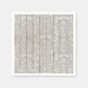 Servilleta De Papel Granja Rústica Shabby Chic Madera Blanca Decorativ