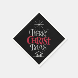 Servilleta De Papel Granny Knit Religioso Feo Merry Christmas Sweater