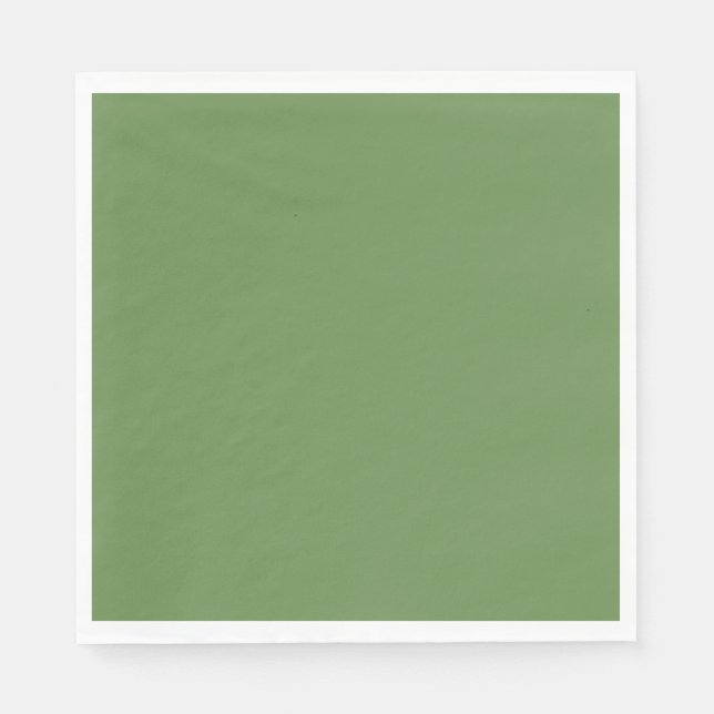 Servilleta De Papel Grano Boston sólido verde rústico (Anverso)