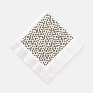 Servilleta De Papel Grano de Café Irlandés y Diseño Divertido de Trébo
