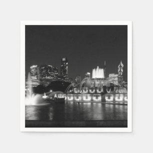 Servilleta De Papel Grant Park Chicago Grayscale