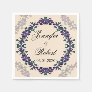 Servilleta De Papel Grapevine Wreath Boda Napkin