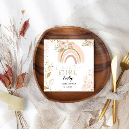 Servilleta De Papel Grasa Boho Rainbow Pampas Gracias Baby Shower