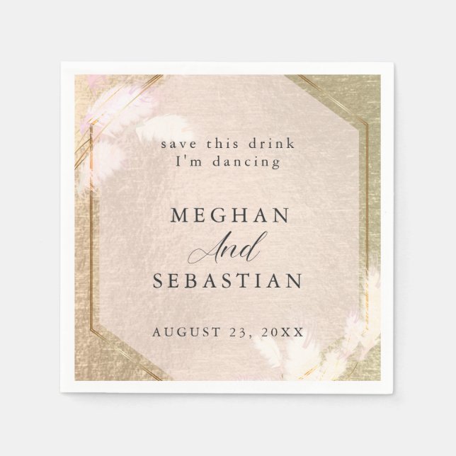 Servilleta De Papel Grasa Rosa de oro de Rubor (Anverso)