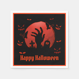 Servilleta De Papel Graveyard Moon Halloween