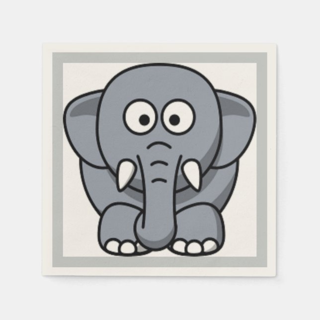 SERVILLETA DE PAPEL GRAY ELEPHANT (Anverso)
