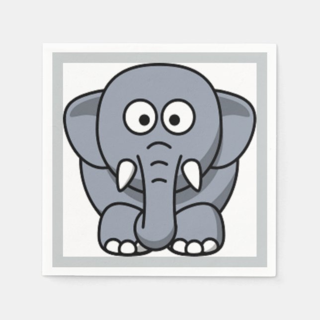 SERVILLETA DE PAPEL GRAY ELEPHANT (Anverso)