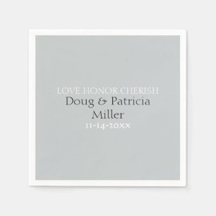 Servilleta De Papel Gray Love Honor Cherish