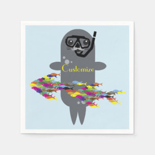 Servilleta De Papel Gray Seal Thunder_Cove