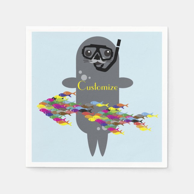 Servilleta De Papel Gray Seal Thunder_Cove (Anverso)