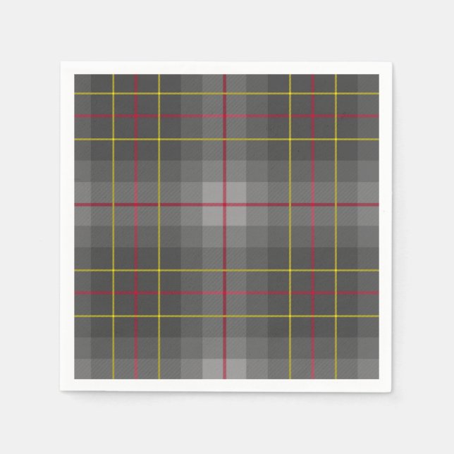 Servilleta De Papel Gray Tartan Paper Napkins (Anverso)