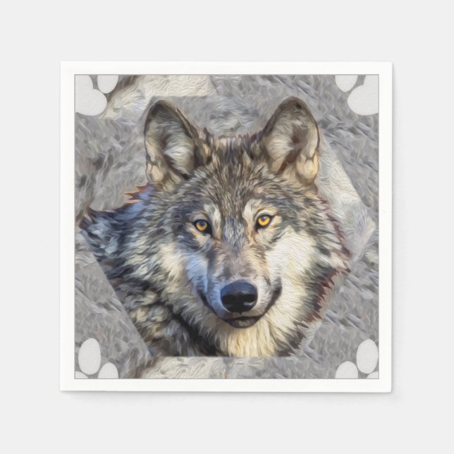 Servilleta De Papel Gray Wolf Dignity v4 (Anverso)