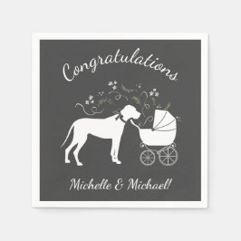 Servilleta De Papel Great Dane Baby Shower
