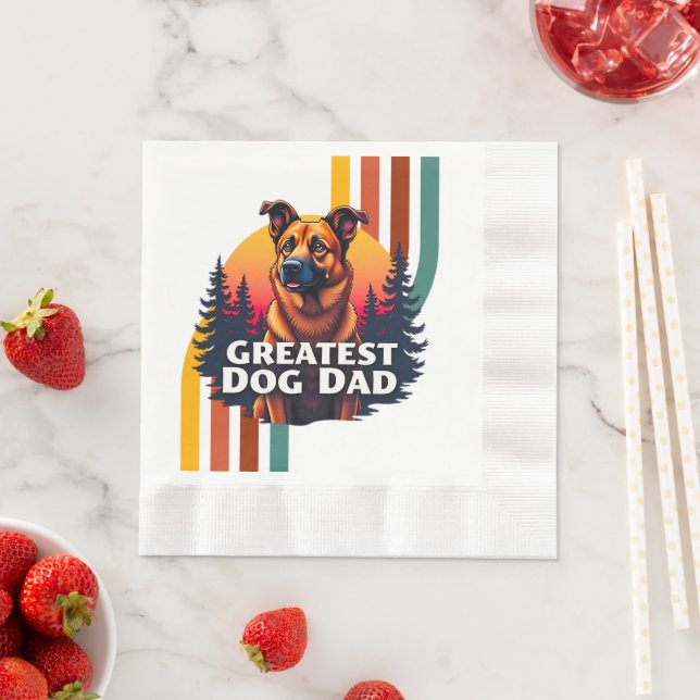 Servilleta De Papel Greatest Dog Dad (In situ)