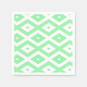 Servilleta De Papel Green and white diamond pattern