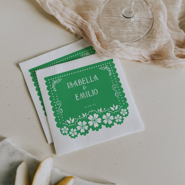 Servilleta De Papel Green | Boda Papel Picado de México (Subido por el creador)