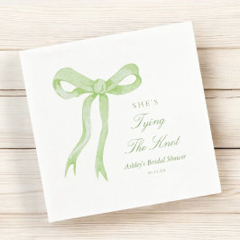 Servilleta De Papel Green Bow está atando la ducha nupcial