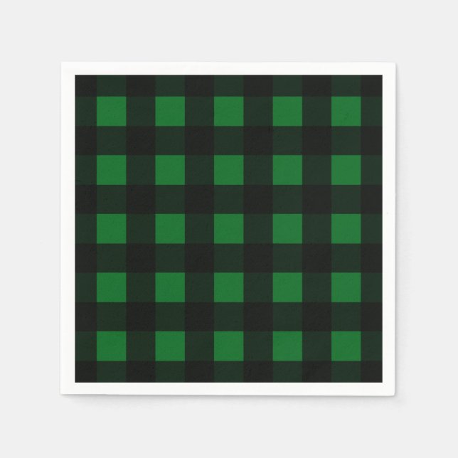Servilleta De Papel Green Buffalo Plaid (Anverso)