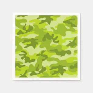 Servilleta De Papel Green Camo Adventure Fun colorido campamento depor
