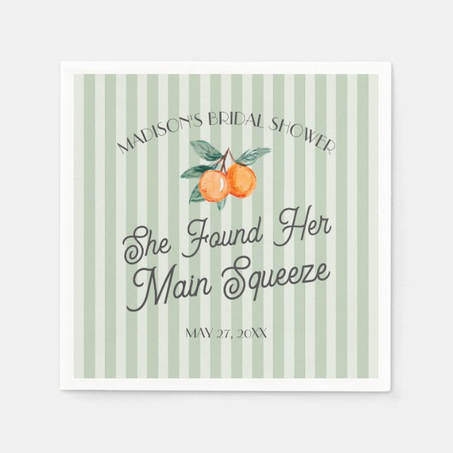 Servilleta De Papel Green Cutie Main Squeeze Citrus Brillante Ducha (Anverso)