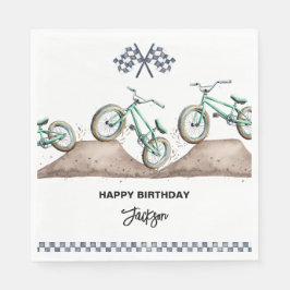 Servilleta De Papel Green Dirt Bike BMX party