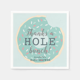 Servilleta De Papel Green Donut Baby Shower Gracias
