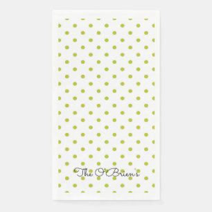 Servilleta De Papel Green Dots St Patricks Day NAME Spring Fun
