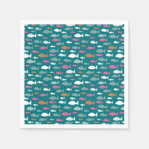 Servilleta De Papel Green Fish Shoal