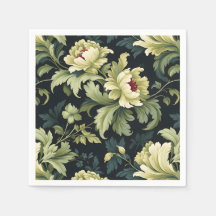 Green Floral Peony Moderno