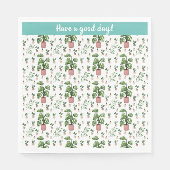 Servilleta De Papel Green fresh Plant Lovers (Anverso)