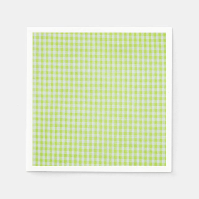 Servilleta De Papel Green Gingham (Anverso)