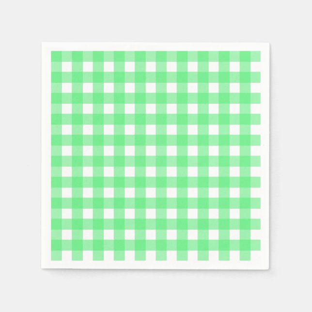 Servilleta De Papel Green gingham (Anverso)