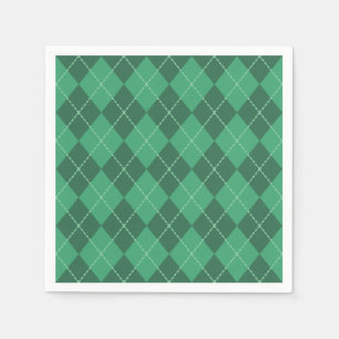 Servilleta De Papel Green Irish Argyle Napkins