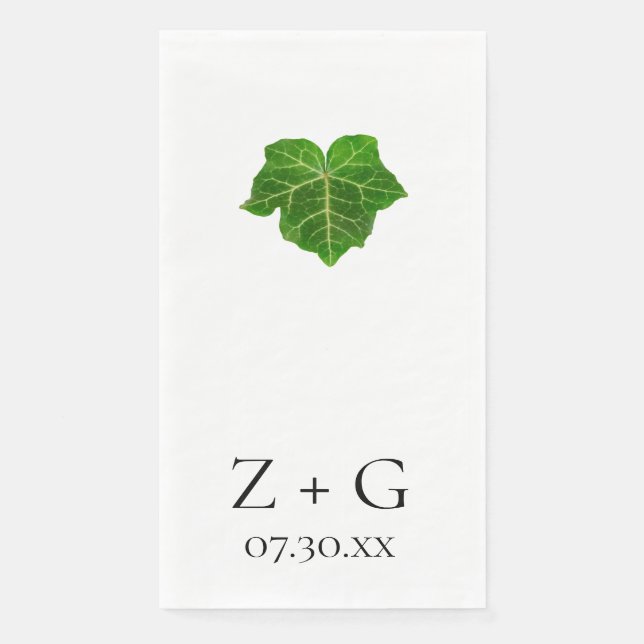 Servilleta De Papel Green Ivy Boda (Anverso)