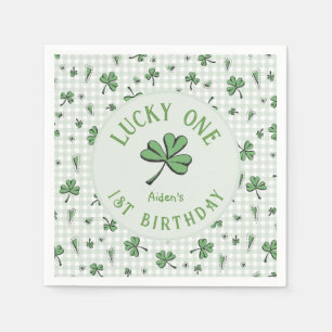 Servilleta De Papel Green Lucky One Irish 1er cumpleaños