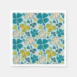 Servilleta De Papel Green Lucky Shamrock Clover St. Patrick's Day